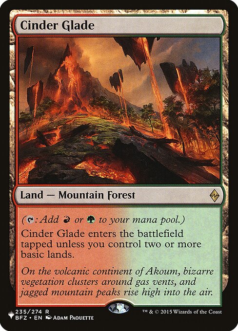 Cinder Glade — The List #BFZ-235, art by Adam Paquette