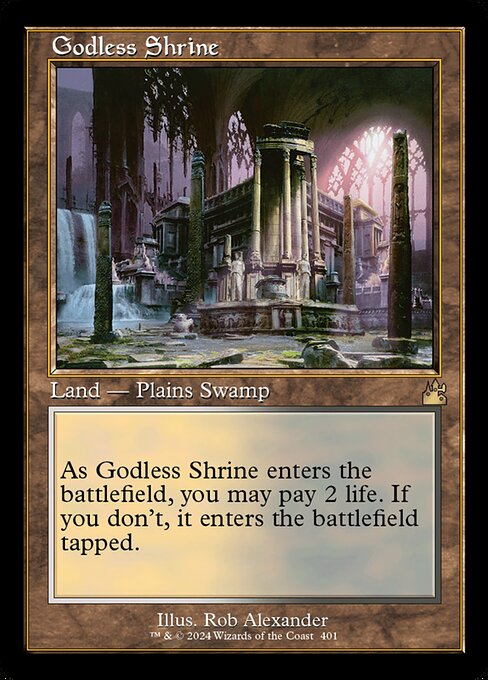 Godless Shrine — Ravnica Remastered #401, art by Rob Alexander