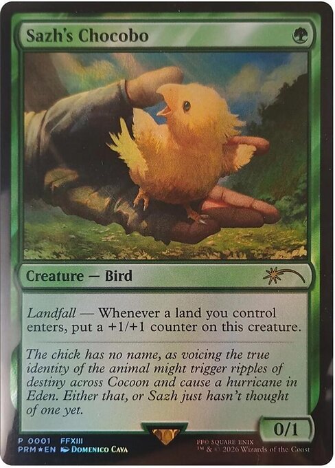 Sazh's Chocobo — Media and Collaboration Promos #2026-17, art by Domenico Cava