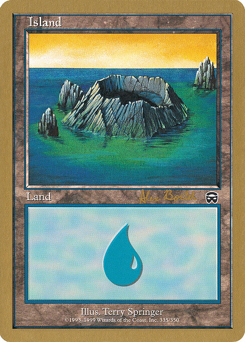 Island — World Championship Decks 2001 #ab335, art by Terry Springer