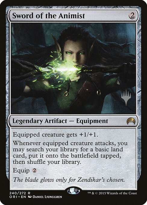 Sword of the Animist — Magic Origins Promos #240p, art by Daniel Ljunggren