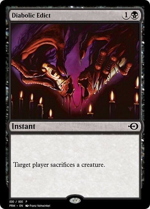 Diabolic Edict — Magic Online Promos #62413, art by Franz Vohwinkel