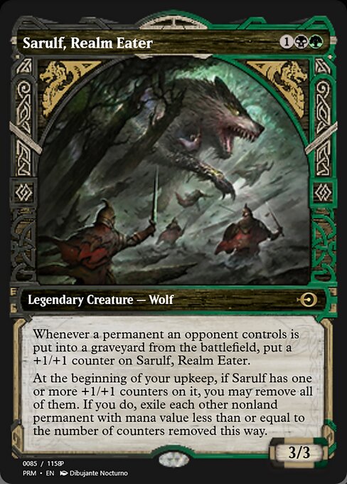 Sarulf, Realm Eater — Magic Online Promos #88370, art by Dibujante Nocturno