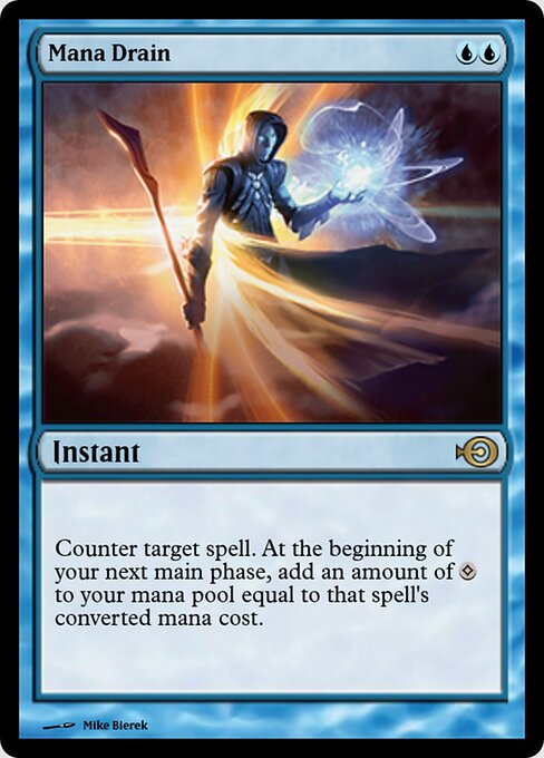 Mana Drain — Magic Online Promos #46934, art by Mike Bierek
