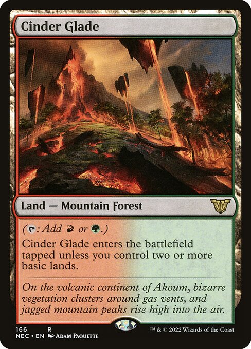 Cinder Glade — Neon Dynasty Commander #166, art by Adam Paquette