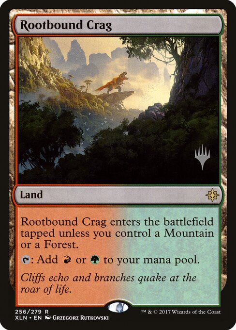 Rootbound Crag — Ixalan Promos #256p, art by Grzegorz Rutkowski