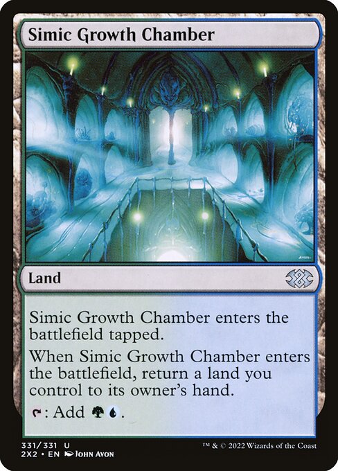 Simic Growth Chamber — Double Masters 2022 #331, art by John Avon