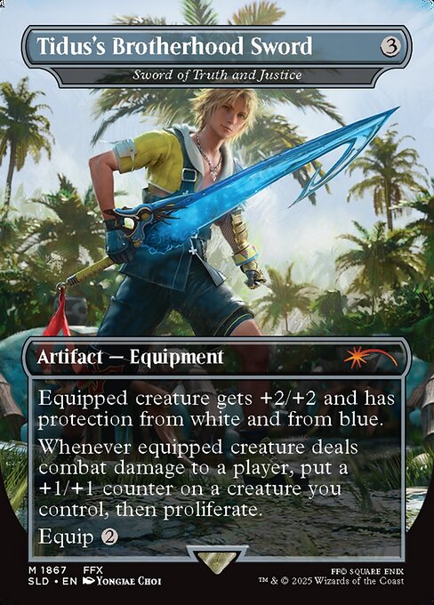 Sword of Truth and Justice — Tidus's Brotherhood Sword — Secret Lair Drop #1867, art by Yongjae Choi