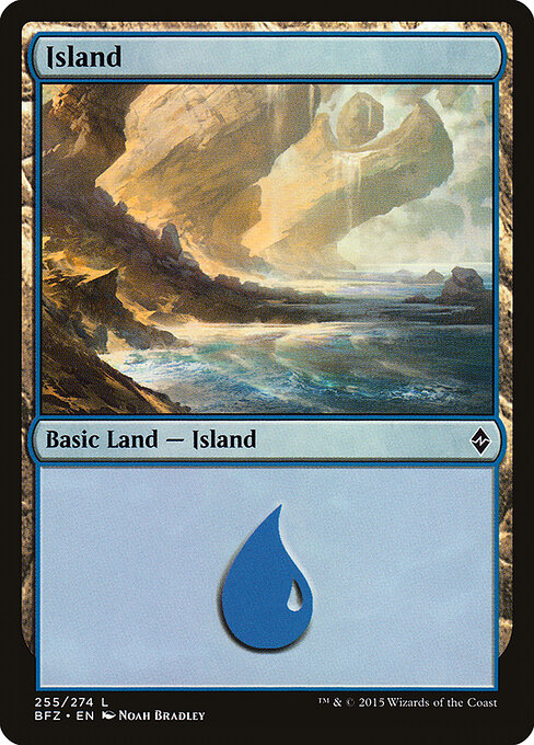 Island — Battle for Zendikar #255a, art by Noah Bradley