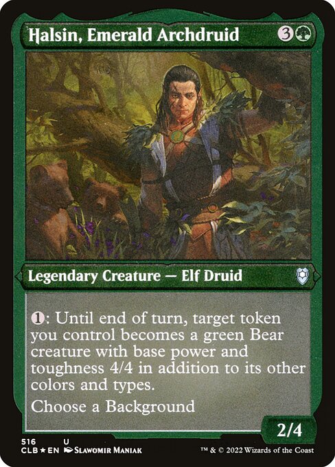 Halsin, Emerald Archdruid — Commander Legends: Battle for Baldur's Gate #516, art by Slawomir Maniak