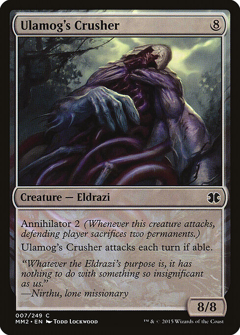 Ulamog's Crusher — Modern Masters 2015 #7, art by Todd Lockwood