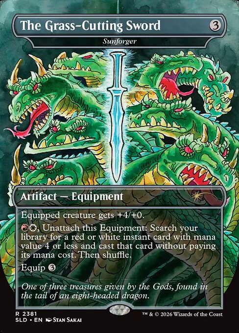Sunforger — The Grass-Cutting Sword — Secret Lair Drop #2381, art by Stan Sakai