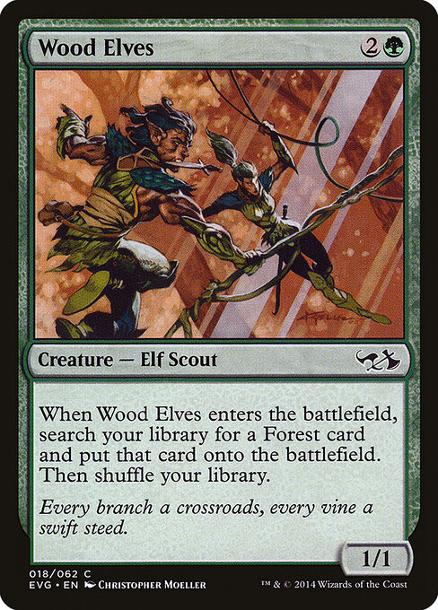 Wood Elves — Duel Decks Anthology: Elves vs. Goblins #18, art by Christopher Moeller