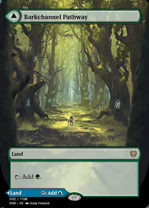 Barkchannel Pathway // Tidechannel Pathway — Magic Online Promos #88404, art by Grady Frederick