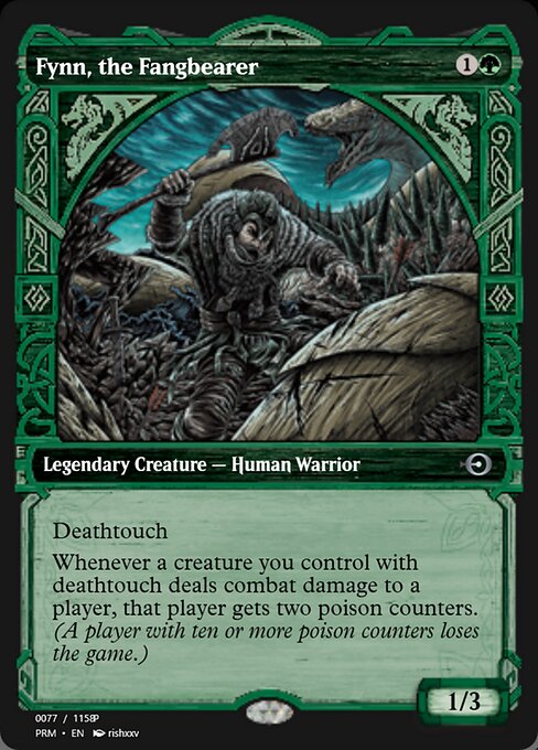 Fynn, the Fangbearer — Magic Online Promos #88354, art by rishxxv