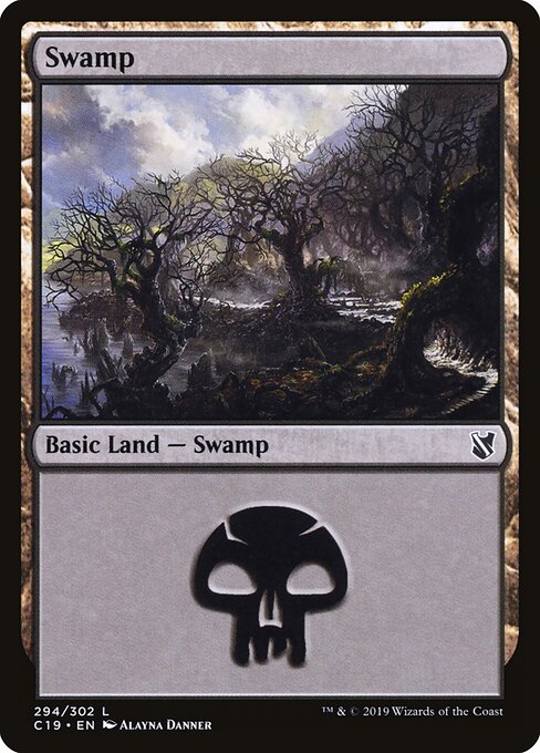 Swamp — Commander 2019 #294, art by Alayna Danner