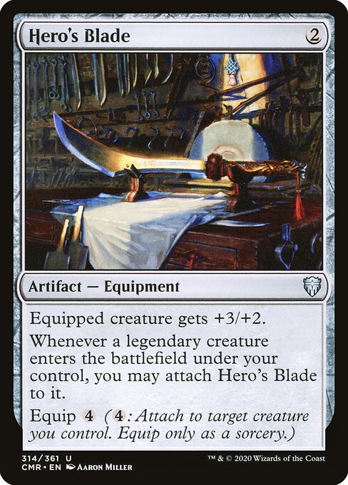 Hero's Blade — Commander Legends #314, art by Aaron Miller