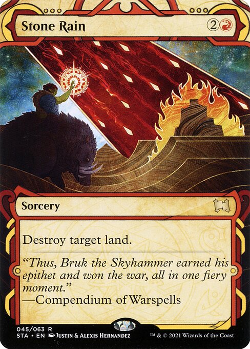 Stone Rain — Strixhaven Mystical Archive #45, art by Justin Hernandez & Alexis Hernandez