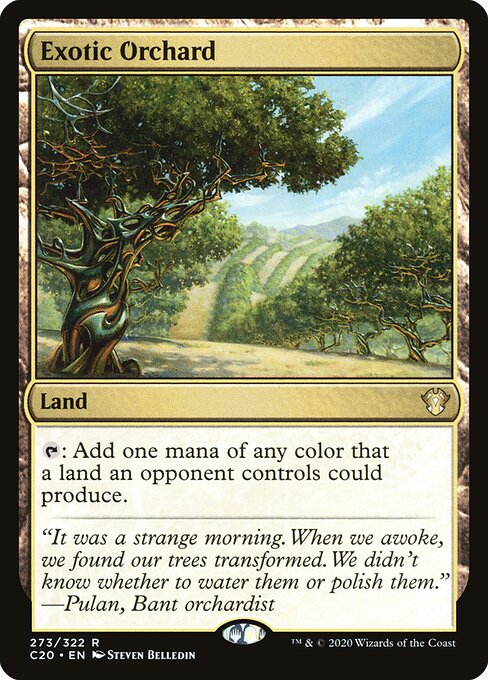 Exotic Orchard — Commander 2020 #273, art by Steven Belledin
