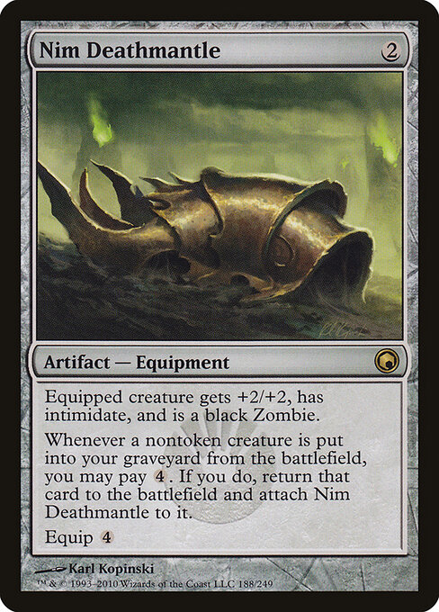 Nim Deathmantle — Scars of Mirrodin #188, art by Karl Kopinski