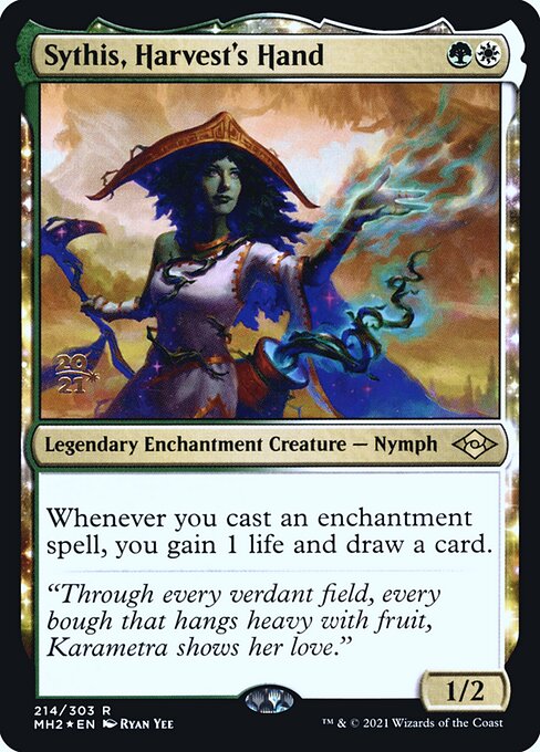 Sythis, Harvest's Hand — Modern Horizons 2 Promos #214s, art by Ryan Yee