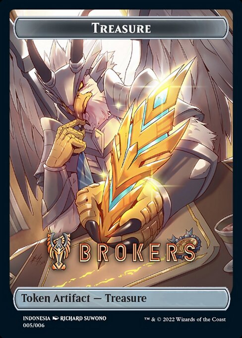 Treasure — Streets of New Capenna Southeast Asia Tokens #5, art by Richard Suwono