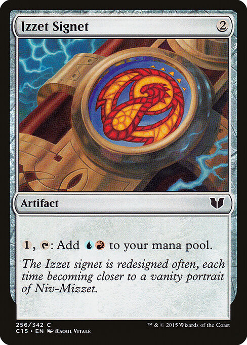 Izzet Signet — Commander 2015 #256, art by Raoul Vitale