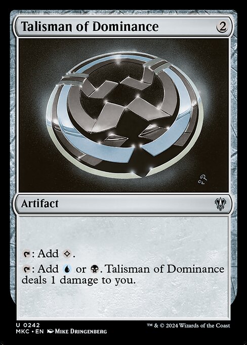 Talisman of Dominance — Murders at Karlov Manor Commander #242, art by Mike Dringenberg