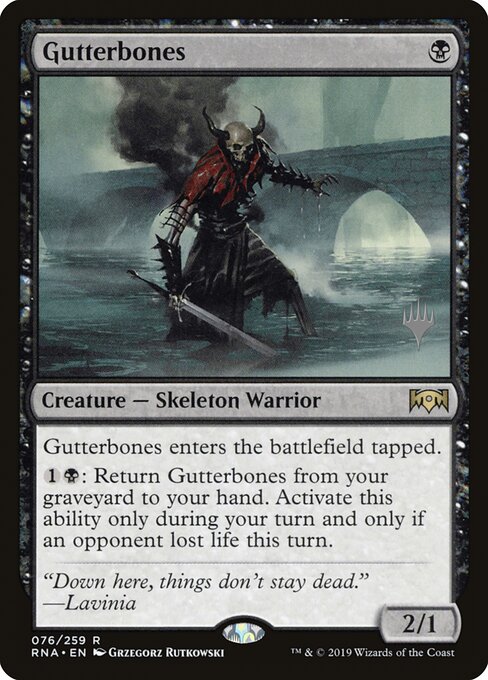 Gutterbones — Ravnica Allegiance Promos #76p, art by Grzegorz Rutkowski