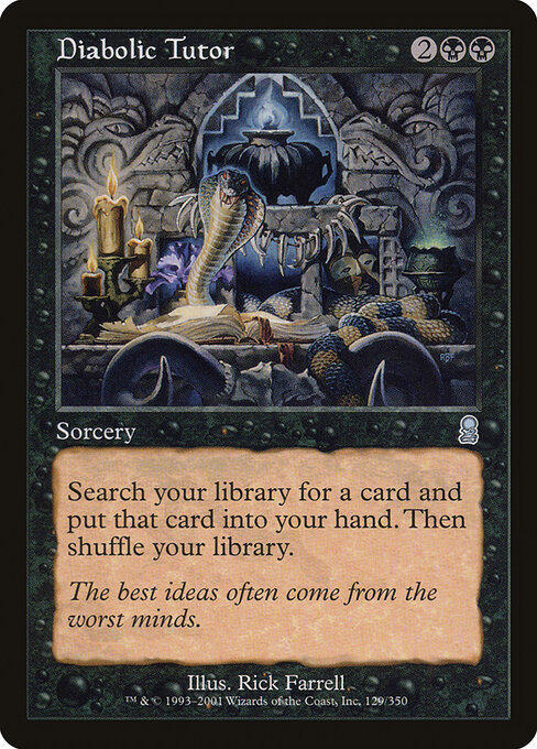Diabolic Tutor — Odyssey #129, art by Rick Farrell