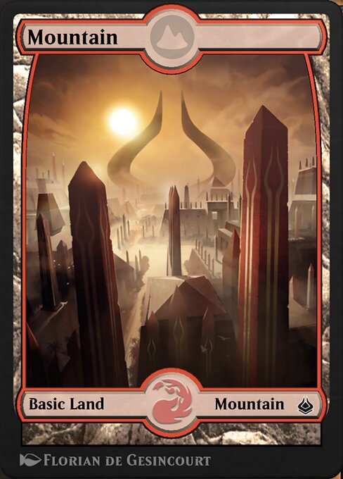 Mountain — Amonkhet Remastered #315, art by Florian de Gesincourt