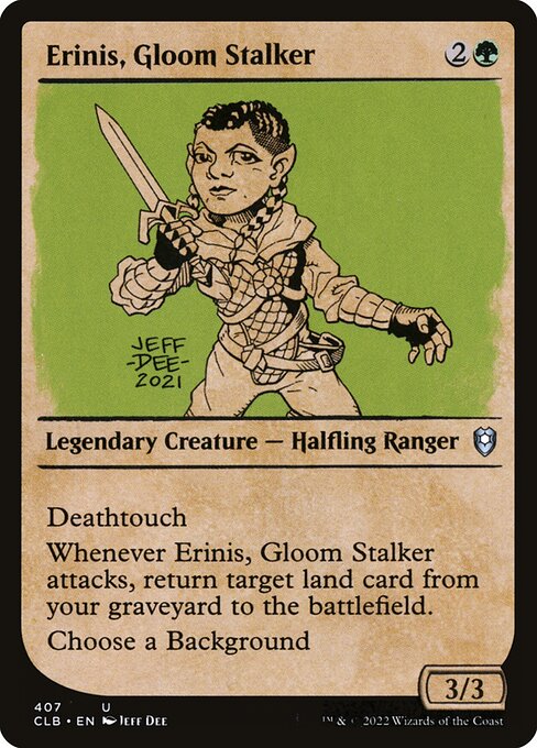 Erinis, Gloom Stalker — Commander Legends: Battle for Baldur's Gate #407, art by Jeff Dee