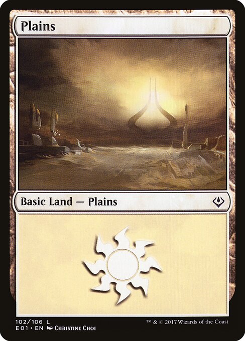 Plains — Archenemy: Nicol Bolas #102, art by Christine Choi