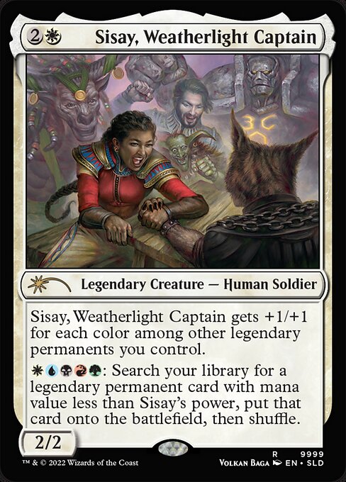 Sisay, Weatherlight Captain — Secret Lair Drop #9999, art by Volkan Baǵa