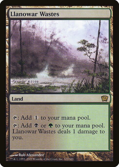 Llanowar Wastes — Ninth Edition #322★, art by Rob Alexander
