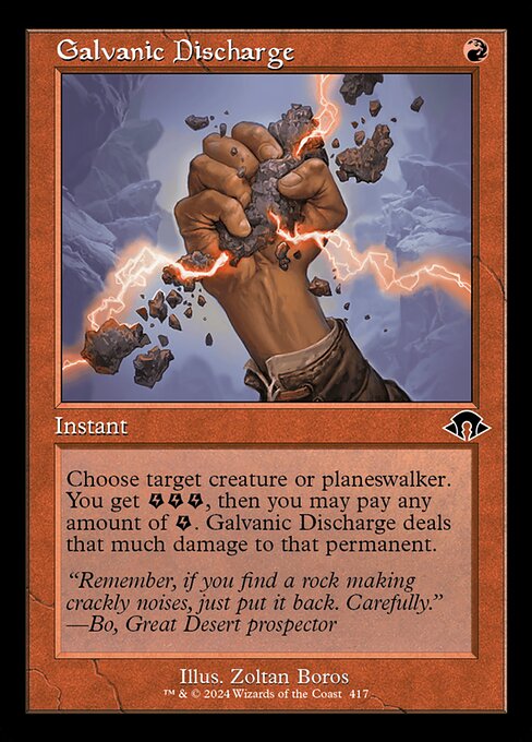 Galvanic Discharge — Modern Horizons 3 #417, art by Zoltan Boros