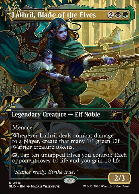 Lathril, Blade of the Elves — Secret Lair Drop #2681, art by Magali Villeneuve