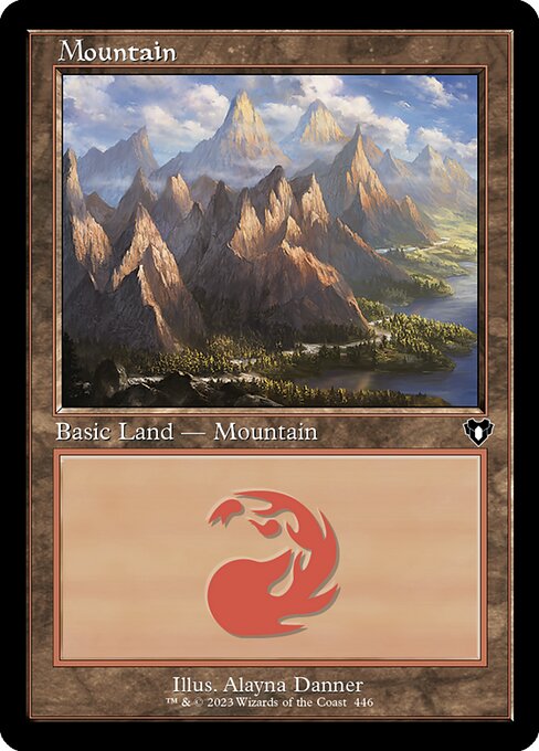 Mountain — Commander Masters #446, art by Alayna Danner