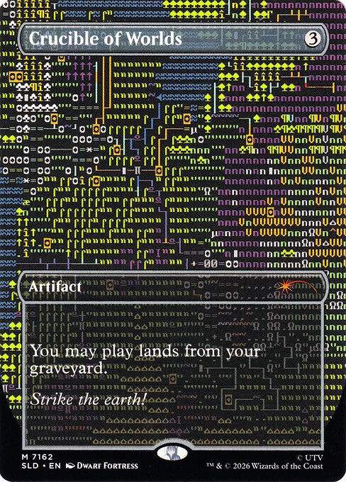 Crucible of Worlds — Secret Lair Drop #7162, art by Dwarf Fortress