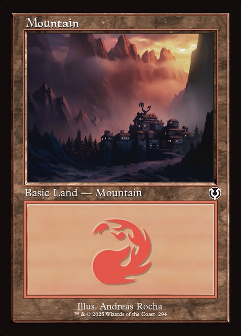 Mountain — Innistrad Remastered #294, art by Andreas Rocha