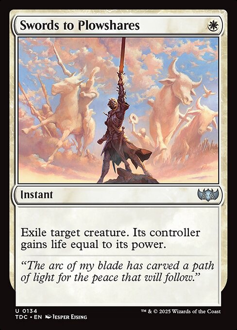 Swords to Plowshares — Tarkir: Dragonstorm Commander #134, art by Jesper Ejsing