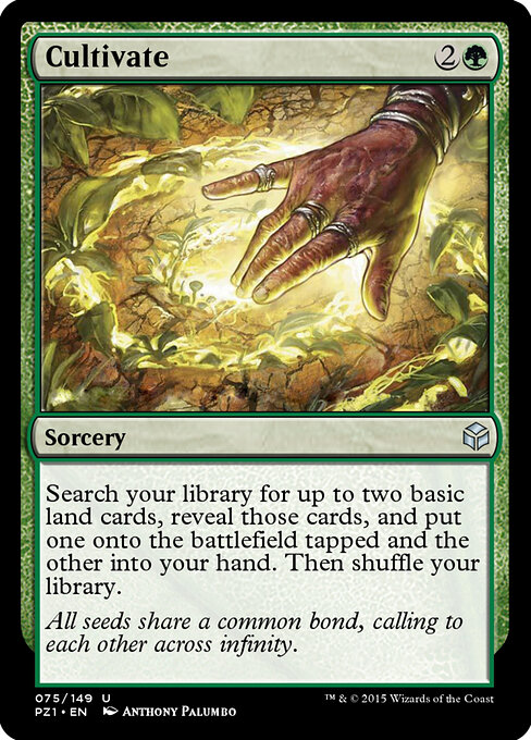 Cultivate — Legendary Cube Prize Pack #75, art by Anthony Palumbo