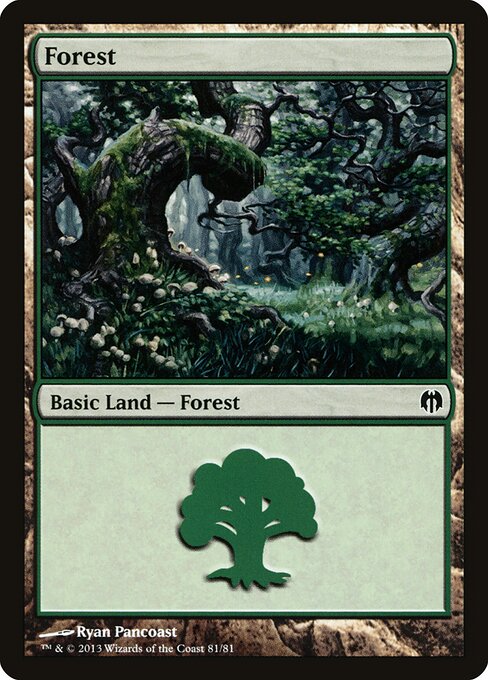 Forest — Duel Decks: Heroes vs. Monsters #81, art by Ryan Pancoast