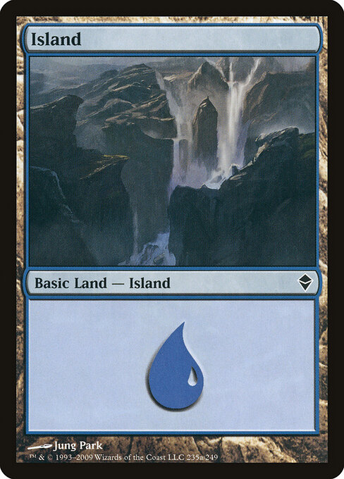 Island — Zendikar #235a, art by Jung Park