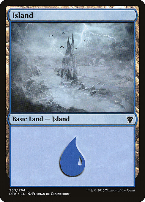 Island — Dragons of Tarkir #253, art by Florian de Gesincourt