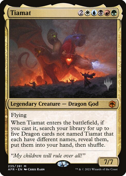 Tiamat — Adventures in the Forgotten Realms Promos #235p, art by Chris Rahn