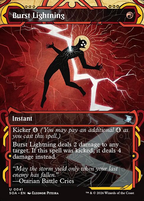 Burst Lightning — Secrets of Strixhaven Mystical Archive #41, art by Eleonor Piteira