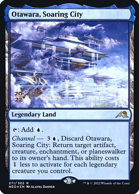 Otawara, Soaring City — Kamigawa: Neon Dynasty Promos #271s, art by Alayna Danner