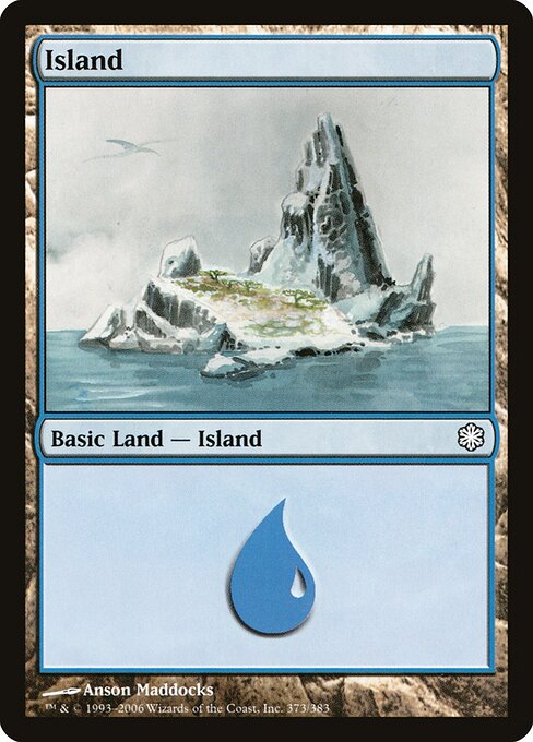 Island — Coldsnap Theme Decks #373, art by Anson Maddocks