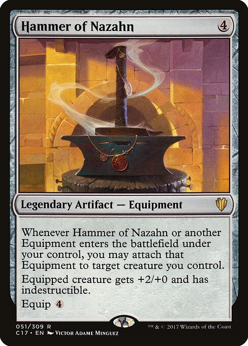 Hammer of Nazahn — Commander 2017 #51, art by Victor Adame Minguez